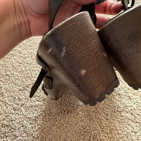 Lower East Side Chunky Heel Strappy Studded Sandals Women's Size 5.5 Brown Y2K - Picture 10 of 11